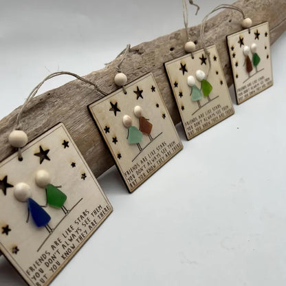 Sea Glass Art Friendship BFF Ornament