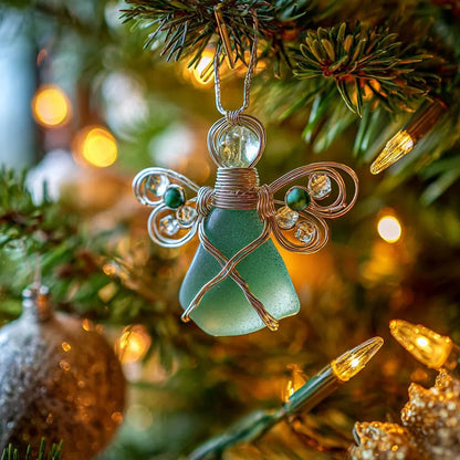 🔥Black Friday Pre-Sale - Up to 49% OFF!🌊Handmade Sea Glass Angel Ornament👼💫