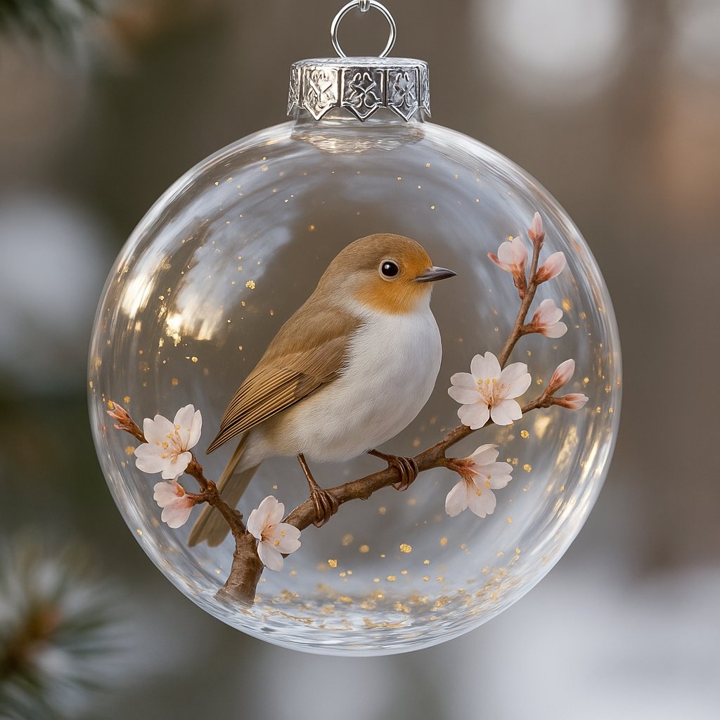 🐦Nature's Birds Crystal Glass Ornament Gift Set