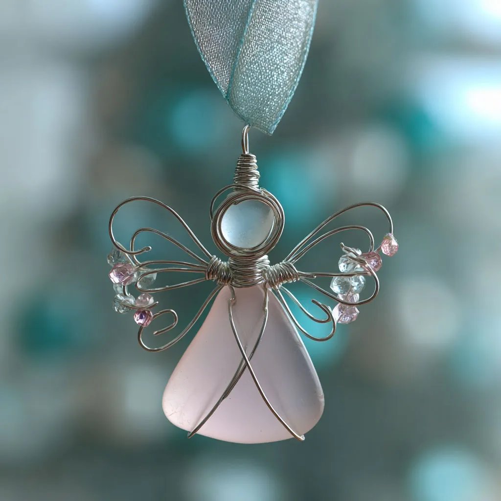 🔥Black Friday Pre-Sale - Up to 49% OFF!🌊Handmade Sea Glass Angel Ornament👼💫