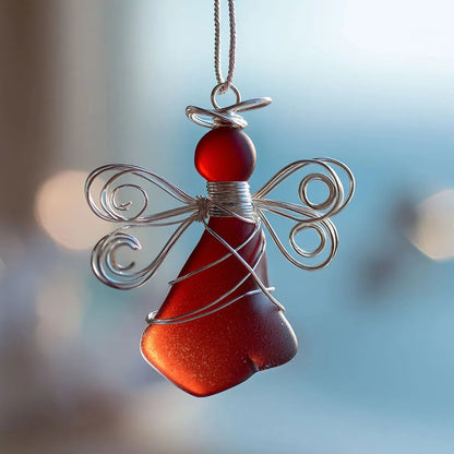 🔥Black Friday Pre-Sale - Up to 49% OFF!🌊Handmade Sea Glass Angel Ornament👼💫