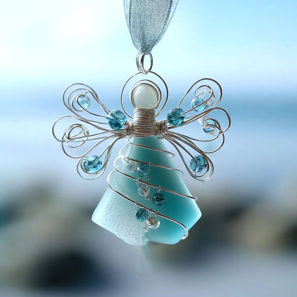 🔥Black Friday Pre-Sale - Up to 49% OFF!🌊Handmade Sea Glass Angel Ornament👼💫