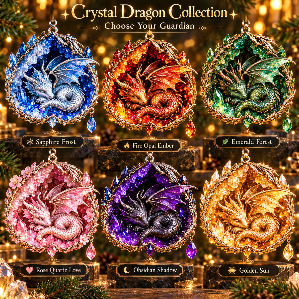 🐉Crystal Dragon Ornament🐉
