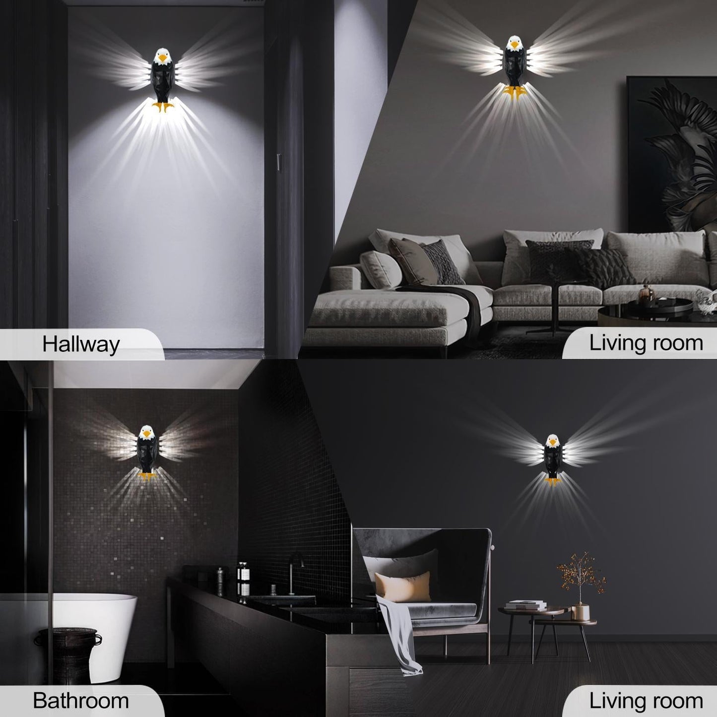 💡💡July 4th Gift 50% Off--🦅Eagle LED Wall Light – Magnetic Night Lamp for Bedroom & Living Room