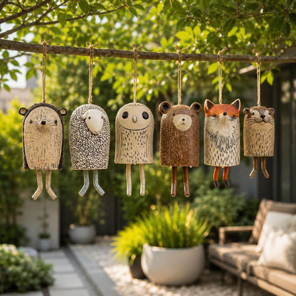 🎐🎐Handmade Whimsical Animal Wind Chime Ornaments