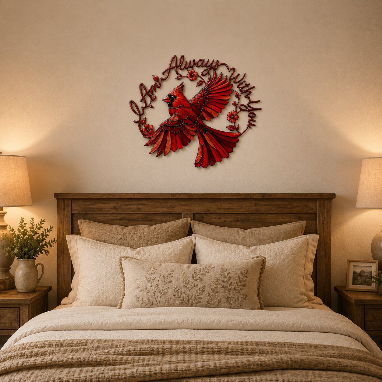 ❤️Cardinal Metal Wall Art - I Am Always With You