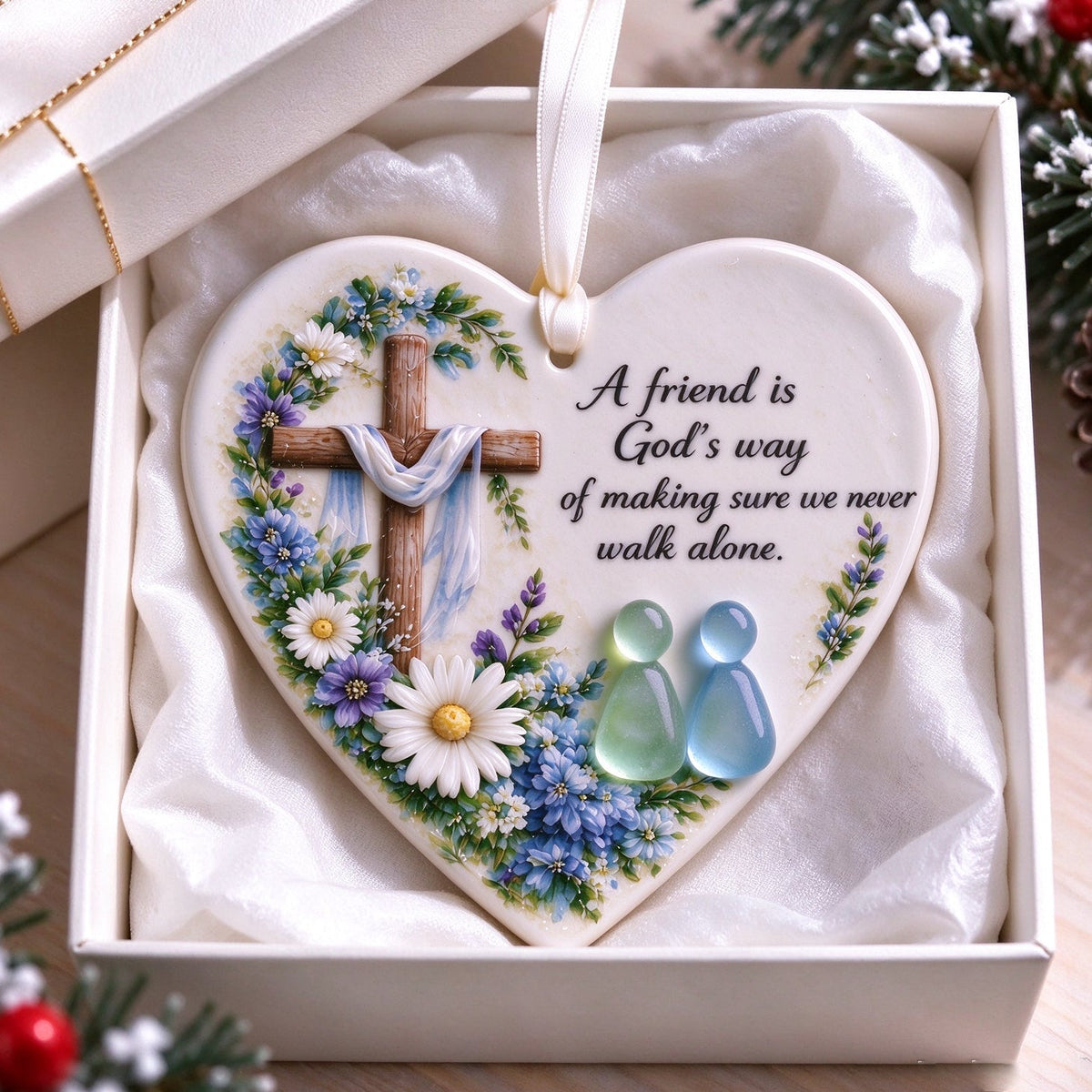 ✝️✝️A Friend is God's Way Religious Ornament