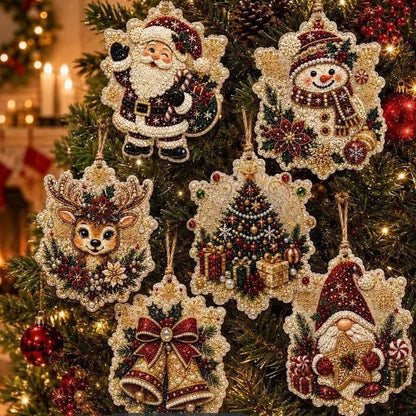 🎄👻 ✨ 60,000+ Sold🏵️6 Pcs Christmas DIY Diamond Painting Ornaments