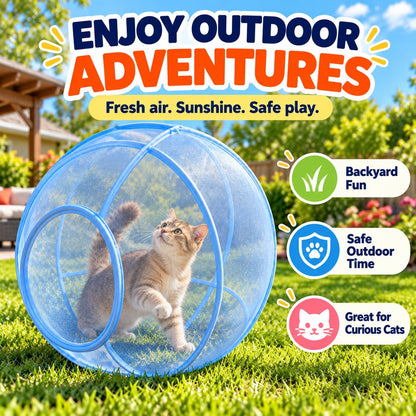 🐱🌿 Outdoor Cat Mesh Play Ball — Safe Outdoor Fun for Your Furry Friend! ☀️✨