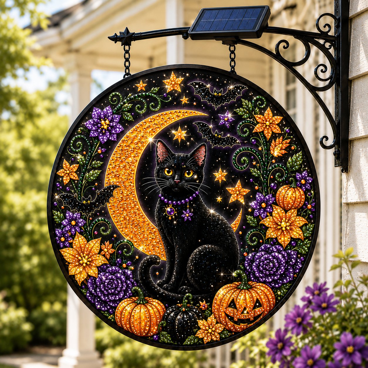 🎃🎃 Solar Halloween LED Hanging Sign Light 👻