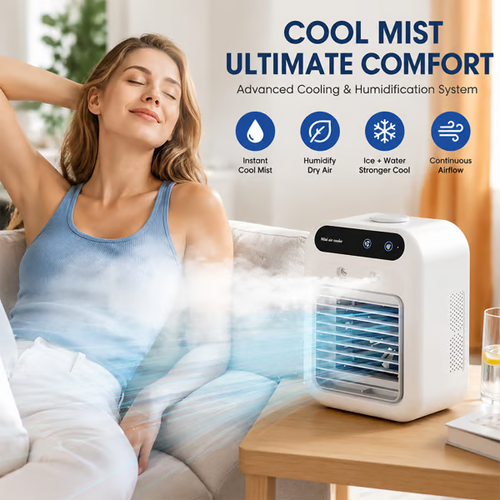 ❄️❄️ Portable Mini Air Conditioner with Humidifier — 20°C Cooling 🔥