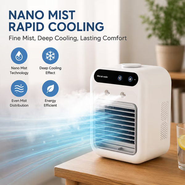 ❄️ Portable Mini Air Conditioner with Humidifier — 20°C Cooling 🔥