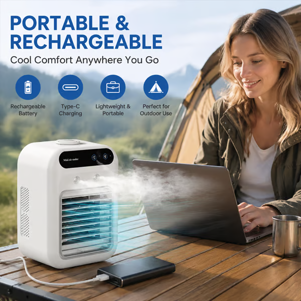 ❄️❄️ Portable Mini Air Conditioner with Humidifier — 20°C Cooling 🔥