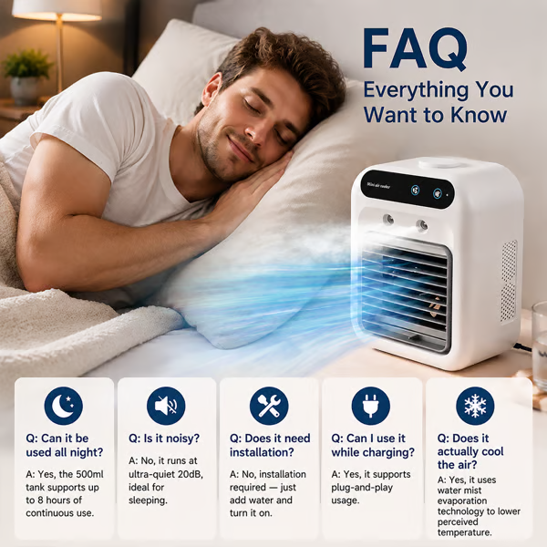❄️❄️ Portable Mini Air Conditioner with Humidifier — 20°C Cooling 🔥