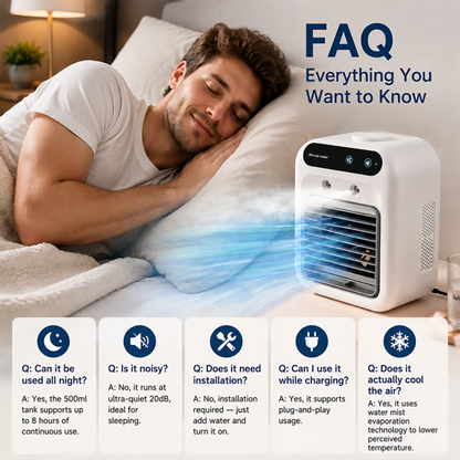 ❄️❄️ Portable Mini Air Conditioner with Humidifier — 20°C Cooling 🔥
