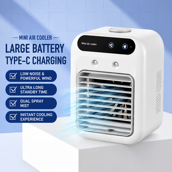 ❄️❄️ Portable Mini Air Conditioner with Humidifier — 20°C Cooling 🔥