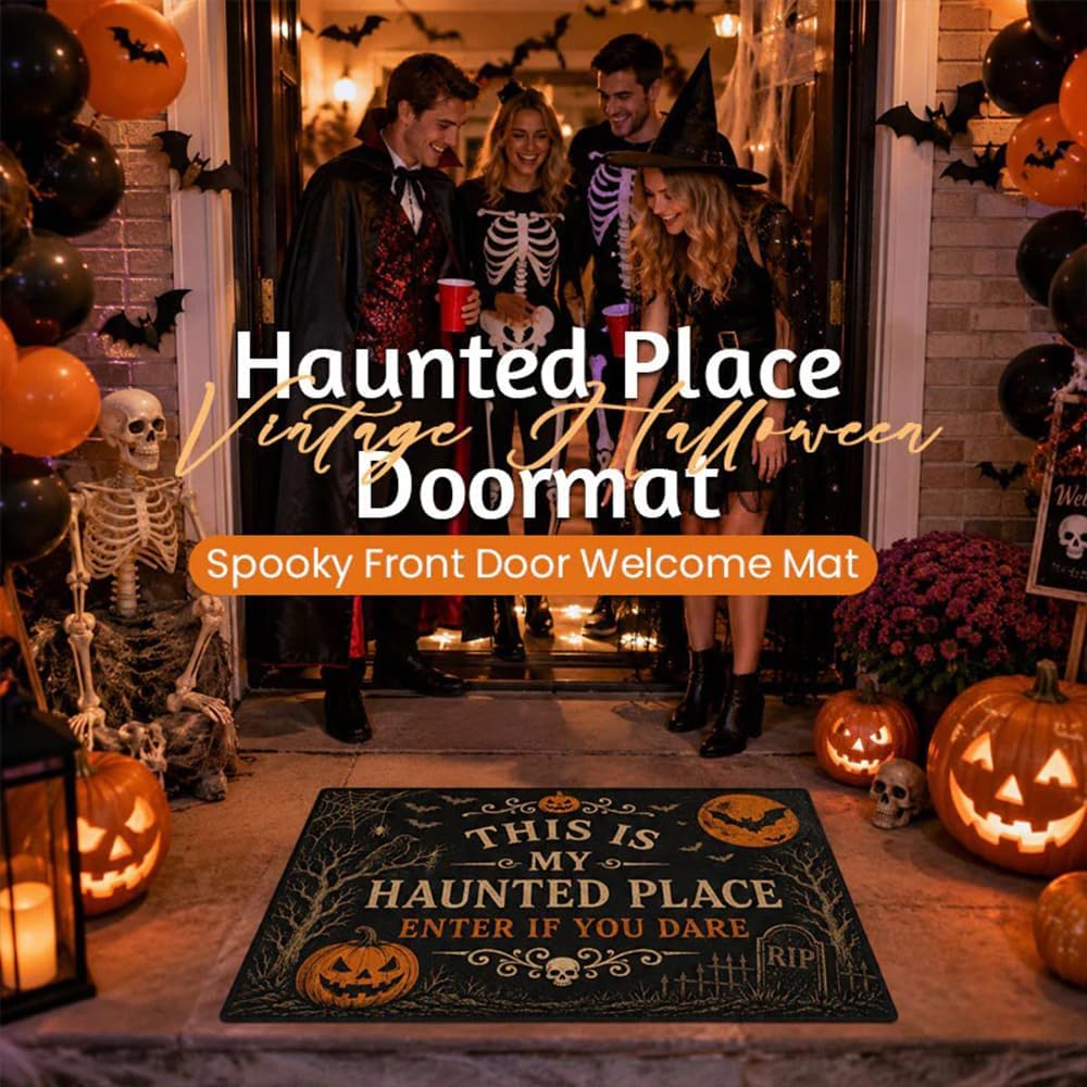 🎃🦇 Welcome to Your Haunted Haven: This Is My Haunted Place Halloween Door Sign