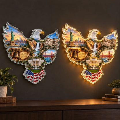 🦅American HeritageTM Lighted Eagle Wall Art ✨