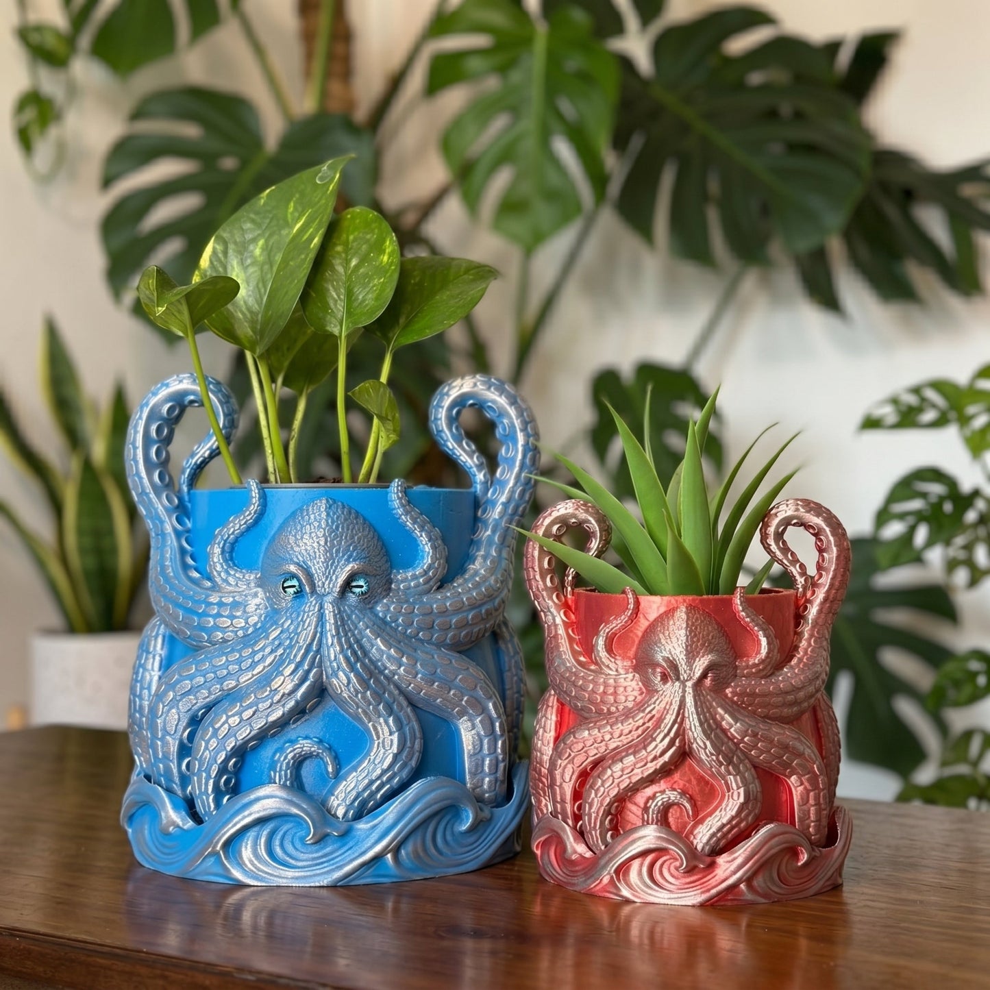 3D Printed Kraken Planter – Octopus Planter with Tray