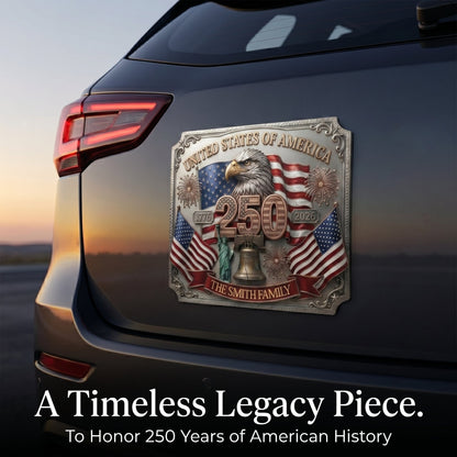 Personalized USA 250th Anniversary (1776-2026) Magnetic Car Emblem