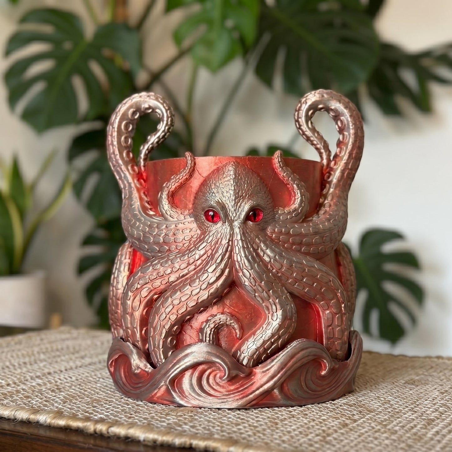 3D Printed Kraken Planter – Octopus Planter with Tray
