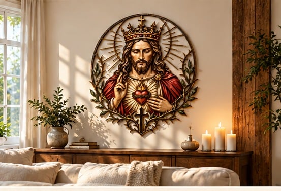 ✝️🙏Sacred Heart of Jesus Metal Wall Art