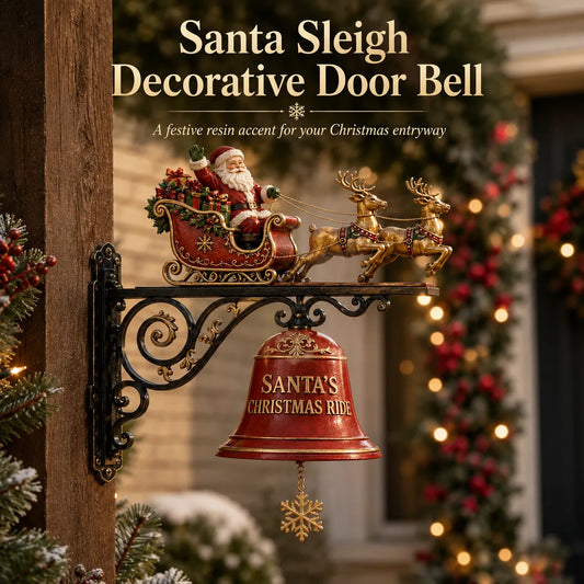 🎅 2026 Christmas Gift 50% Off--🎅 Santa Sleigh with Reindeer & Bell | 3D Christmas Outdoor Decoration