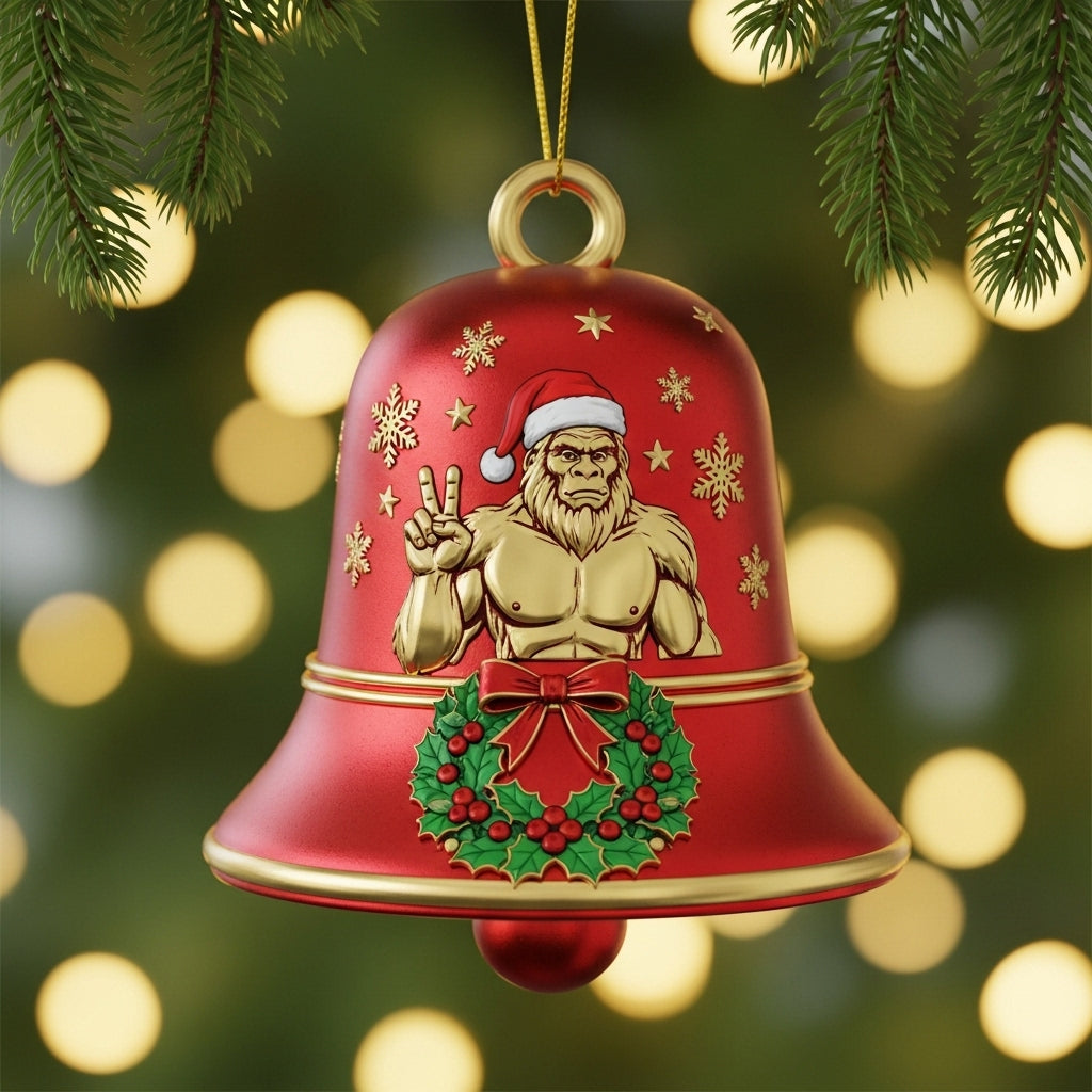 🌲Christmas Gifts--Bigfoot Christmas Bell Ornamen