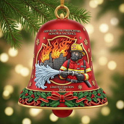 🌲Christmas Gifts--🚒Firefighter Christmas Bell Ornament
