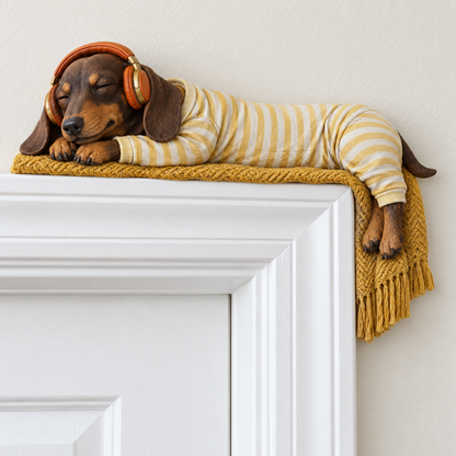 🐶🐶Sleeping Dachshund Door Topper
