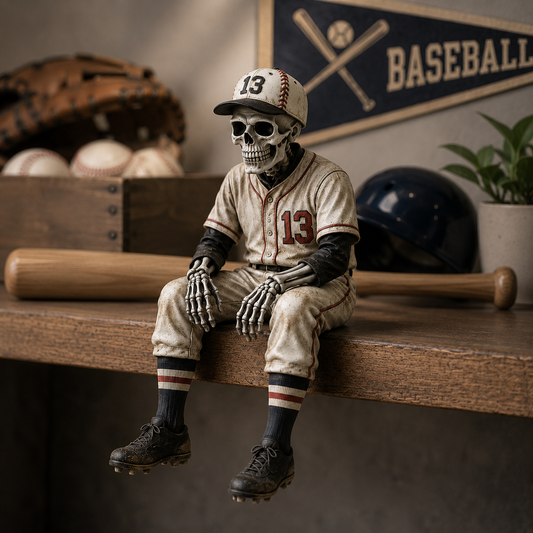 💀💀⚾Baseball Skeleton Shelf Sitter