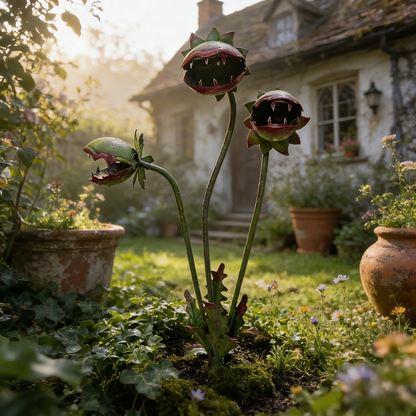 🪴🪴Whimsical Metal Carnivorous Plant Garden Stake