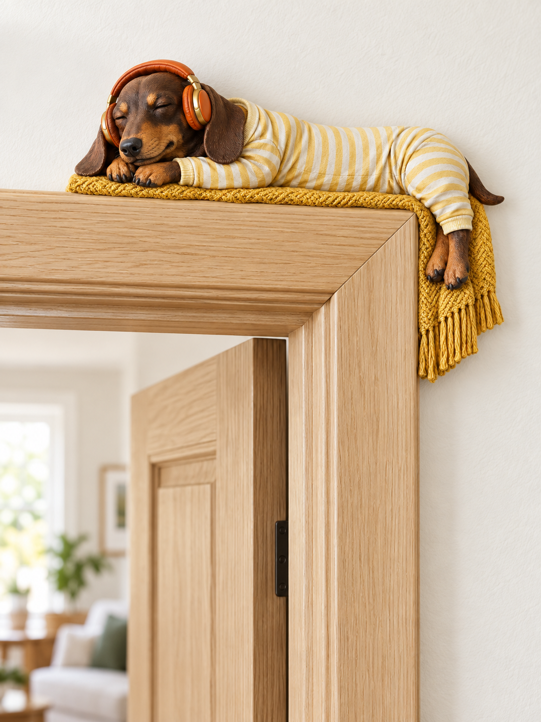 🐶🐶Sleeping Dachshund Door Topper
