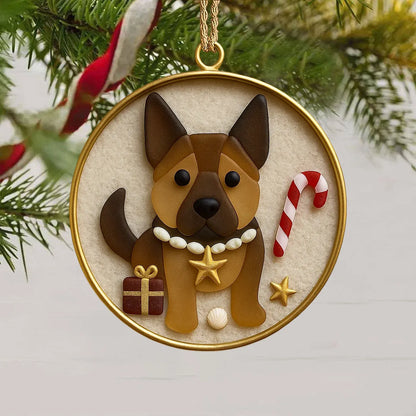 Handmade Dog Christmas Ornament – Sea Glass Pet Memorial Gift