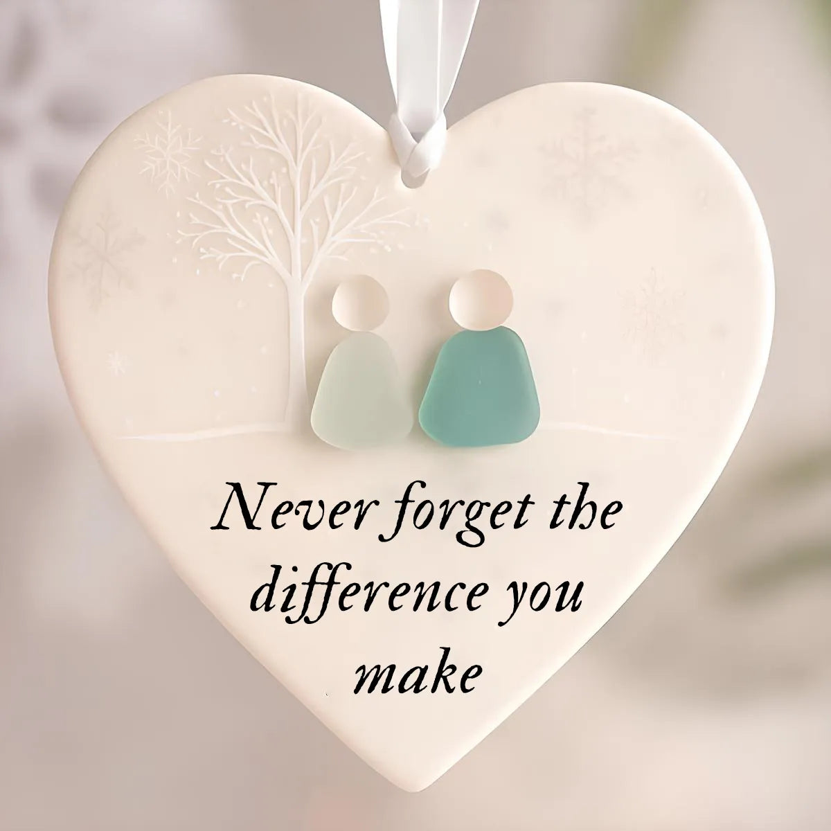 🌊Heart-Shaped Sea Glass Friendship Ornament