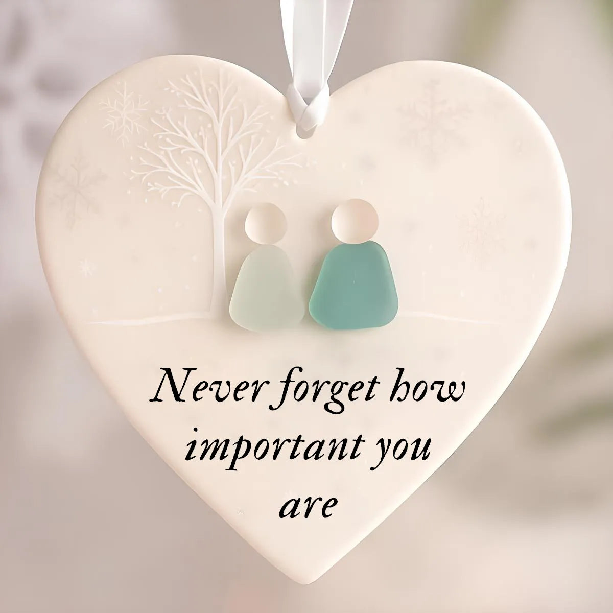 🌊Heart-Shaped Sea Glass Friendship Ornament