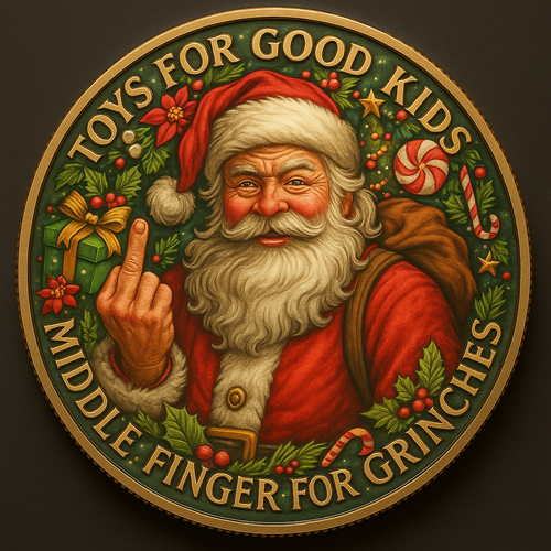 🎅"Santa's Sassy Salute" Commemorative Coin