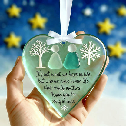 🌊Snowflake Sea Glass Friendship Ornament