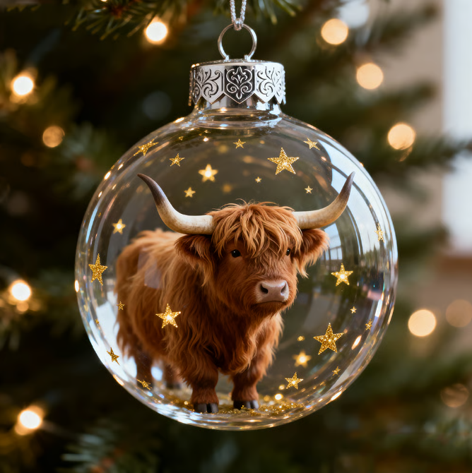 🌊 Wild Life Crystal Glass Ornament