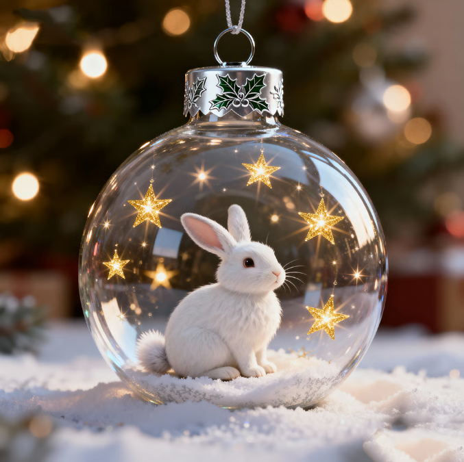 🌊 Wild Life Crystal Glass Ornament