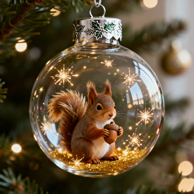 🌊 Wild Life Crystal Glass Ornament