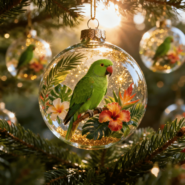 🌊 Wild Life Crystal Glass Ornament