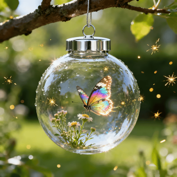 🌊 Wild Life Crystal Glass Ornament