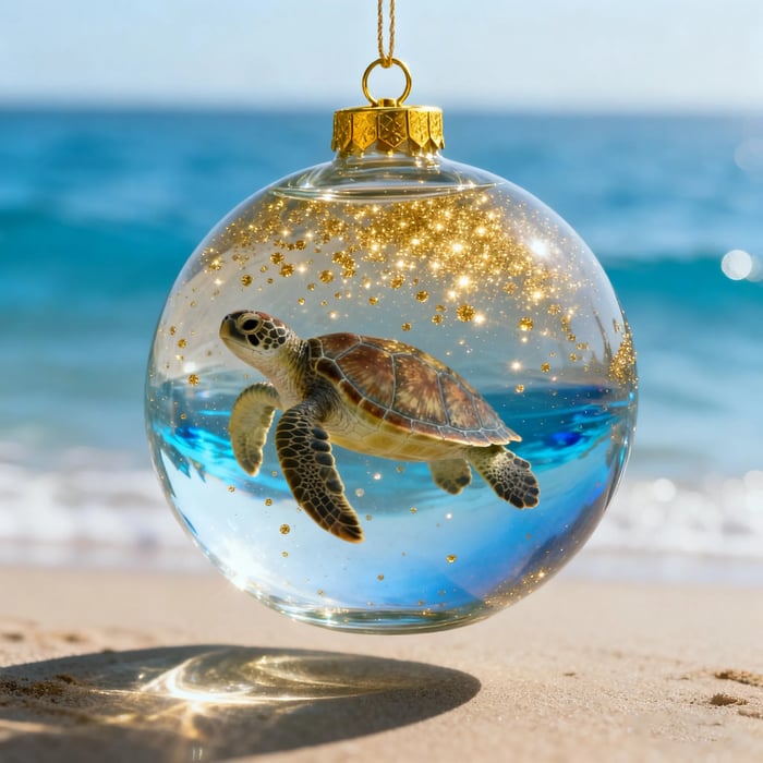 🌊 Wild Life Crystal Glass Ornament