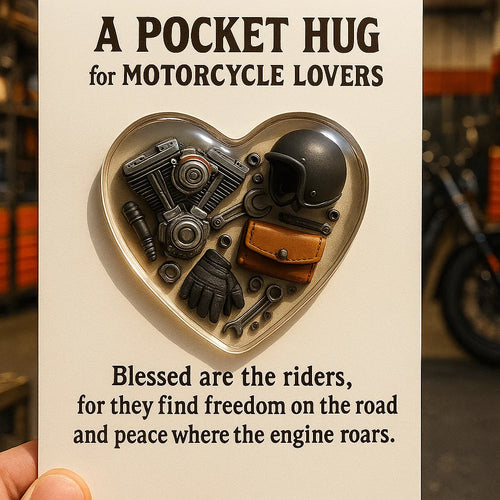 Motorcycle Lover’s Pocket Hug Keepsake: Carry the Spirit of the Road Everywhere 🏍️❤️