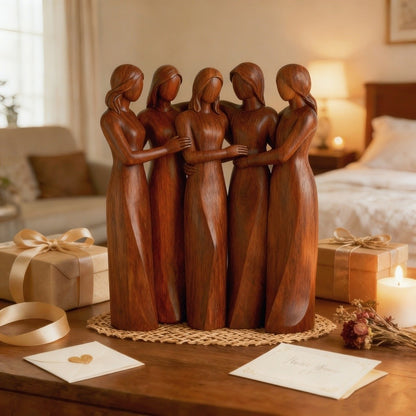 💖🔥LAST DAY 49 % OFF👩🏻‍🤝‍👩🏻Sisters by My Side, Celebrates Friendships Three Sisters Sculpture🎁Christmas, Thanksgiving Day, Birthday Gifts