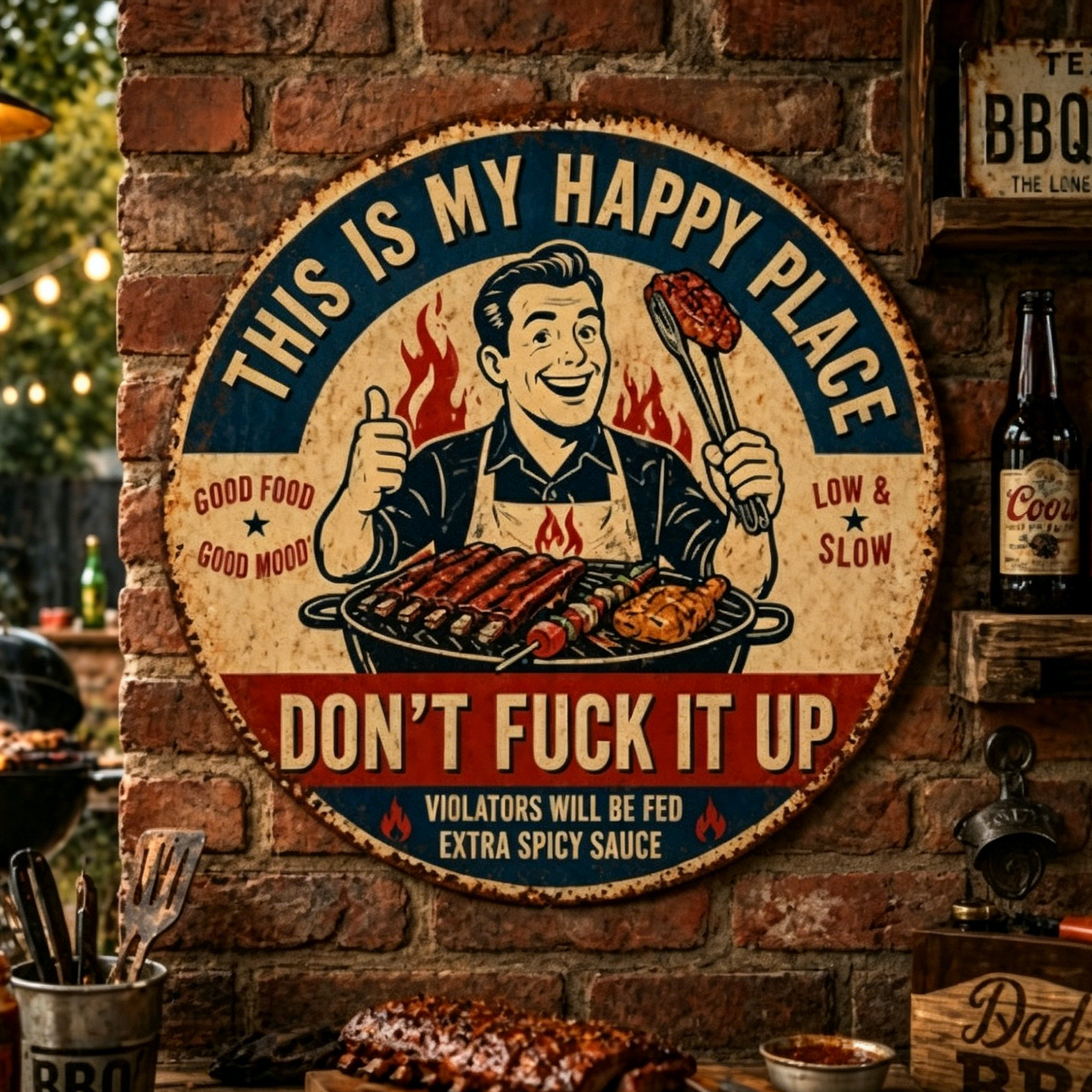 🌿🌿"This Is My Happy Place" Garden Metal Sign