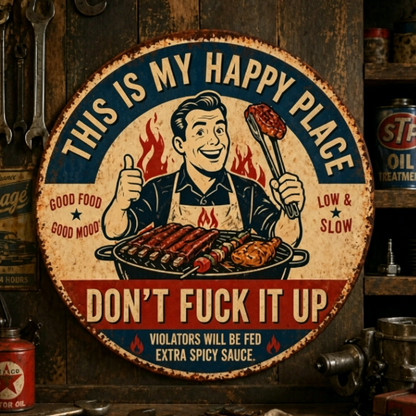 🌿🌿"This Is My Happy Place" Garden Metal Sign