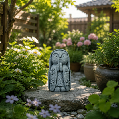 🧘Summer Sale 50% OFF🔥Handcrafted Mini Stone Zen Jizo Statue