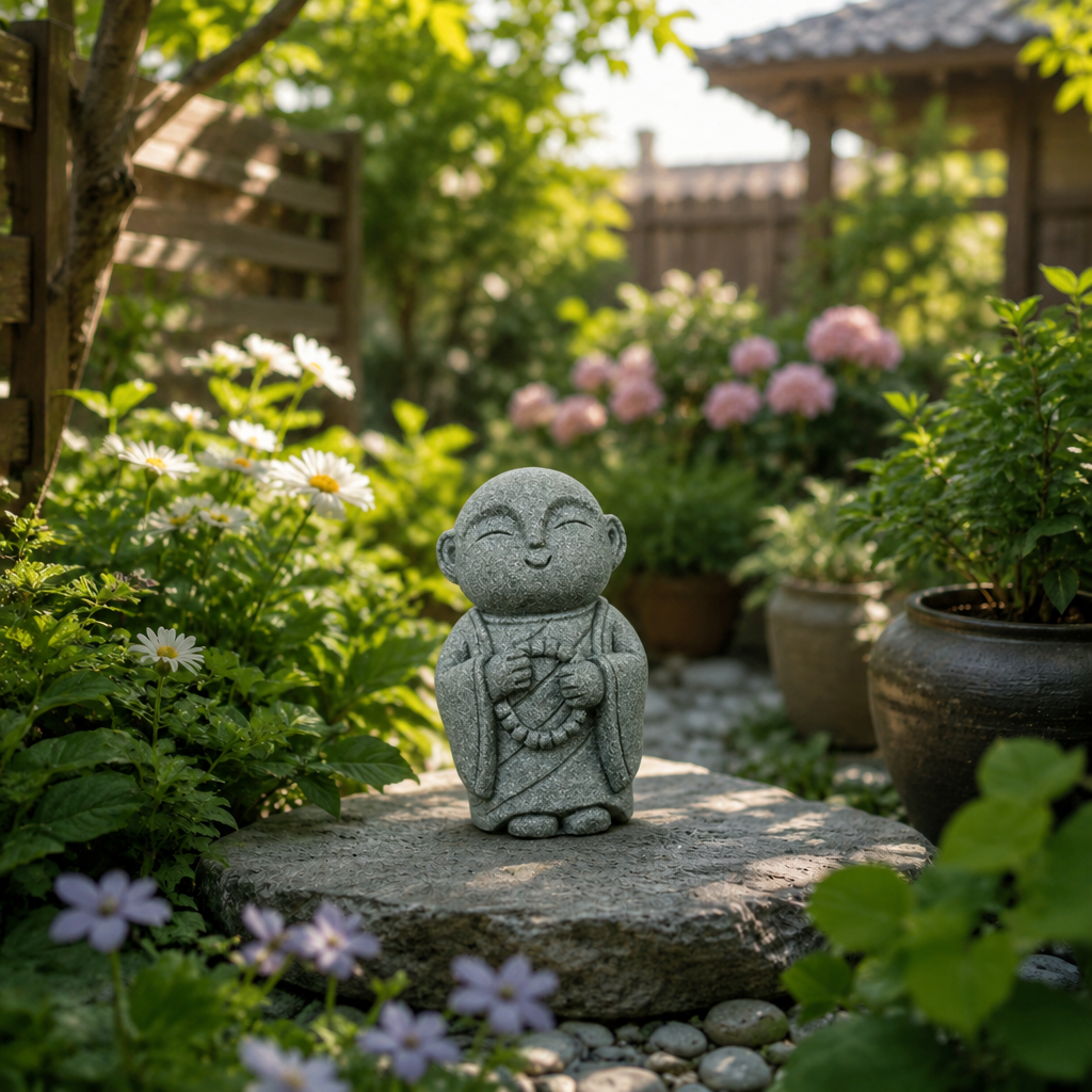 🧘Summer Sale 50% OFF🔥Handcrafted Mini Stone Zen Jizo Statue